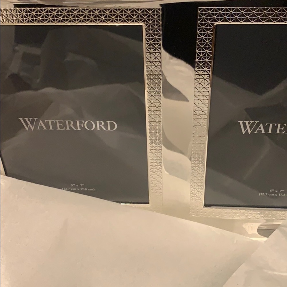 Waterford Lismore Diamond Silver 5x7 Double Frame - Picture 5 of 8